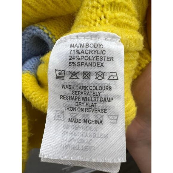 Women's Lauren Taylor Sweater Size Small Color Block Long Sleeve Pullover - Picture 5 of 9